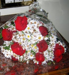 les fleurs offertes par l'hôtel
