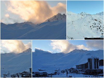 Coucher de soleil sur Tignes