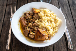 Tajine d'agneau aux coings