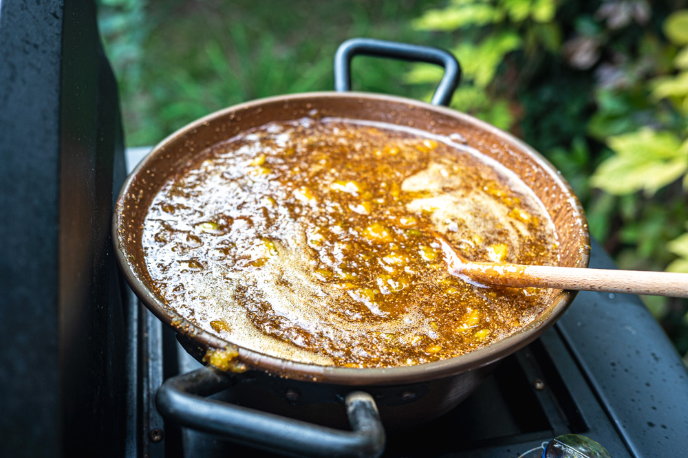 Confiture de figues en cours de cuisson