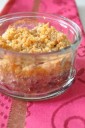 Mini-crumbles à la chapelure, pommes, mûres et cardamome