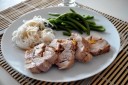 Filet mignon de porc aux fruits secs, sauce au caramel