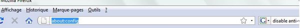 Firefox about:config