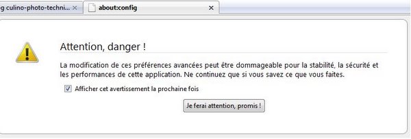 Firefox about:config