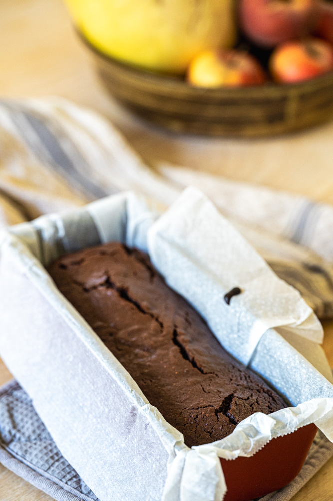 Gateau au chocolat et compote