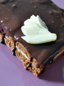 Gâteau chocolat-chataigne-poire