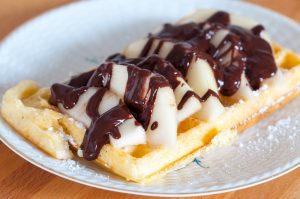 Gaufre poire chocolat