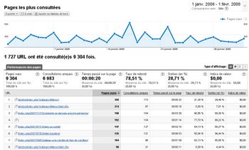 Google Analytics - copie d’écran