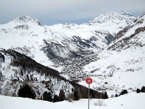 Val d'Isère depuis la piste Mattis