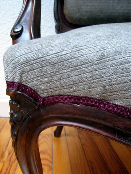 Détail du fauteuil terminé