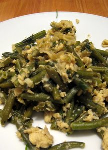 Haricots verts aux oeufs