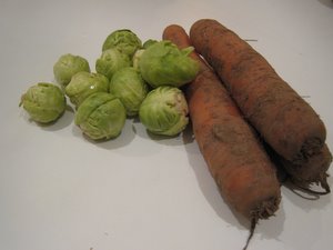 Choux de Bruxelles et carottes