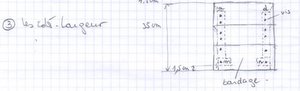 Jardinière - Plan largeur