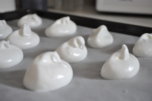 Meringues avant la cuisson