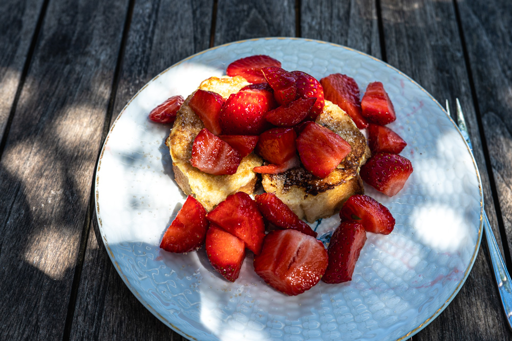 Pain perdu aux fraises