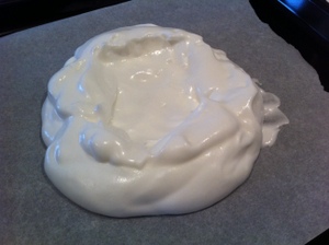 La meringue avant cuisson