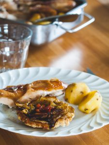 Poulet aux tartelettes de fenouil tatin