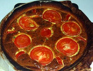 Tarte tomate-persil-fromage