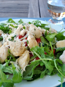 Salade de poulet et roquette - clic pour voir en plus grand