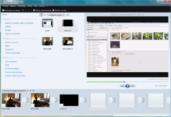 Copie d’écran Windows Movie Maker