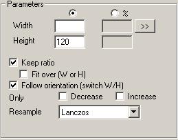 Resize en hauteur à 120