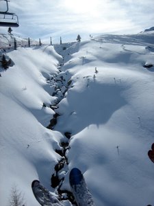 Sous le télésiège des marmottes