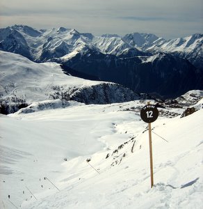 La piste de la Balme, vue du haut