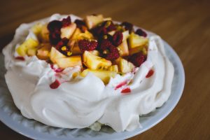 Pavlova ananas-framboise